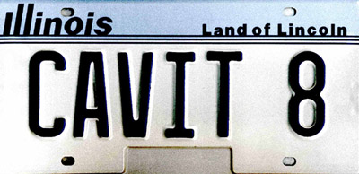 CAVIT 8 Licence Plate